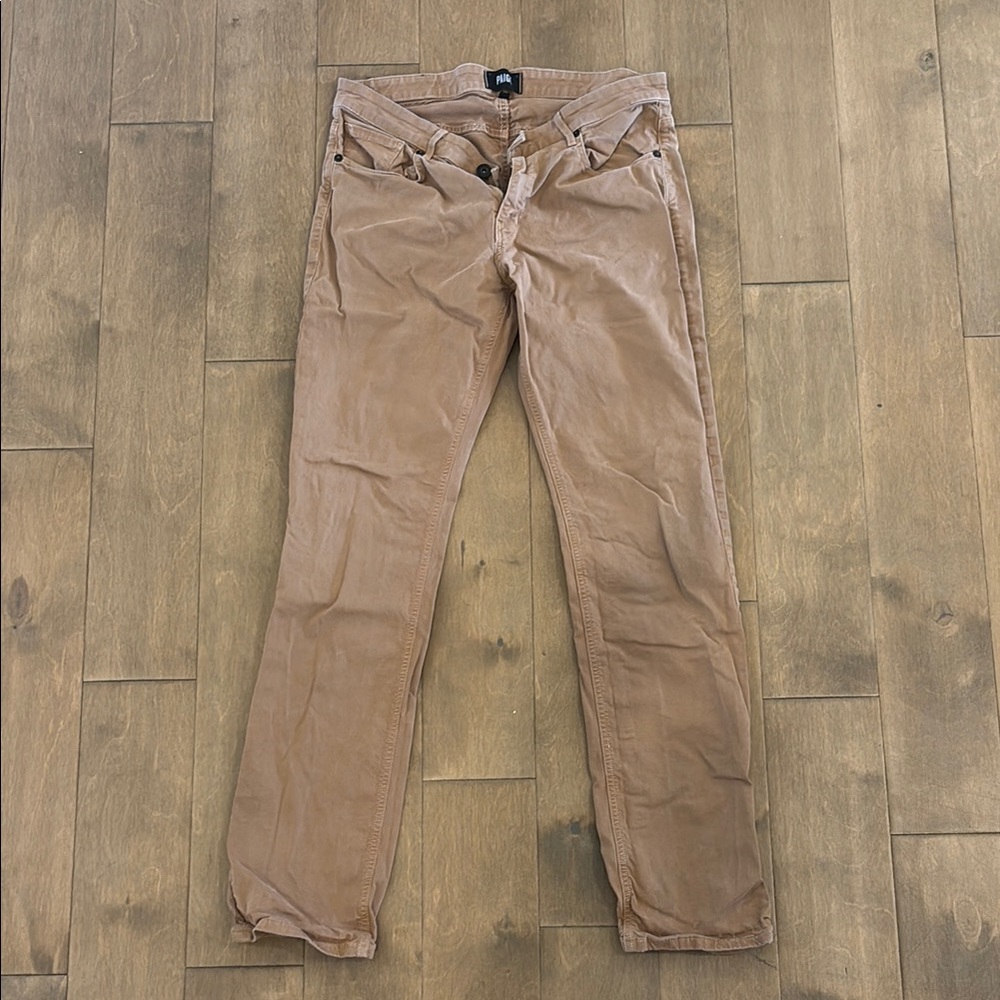 PAIGE Tan Chinos Classic Straight Leg